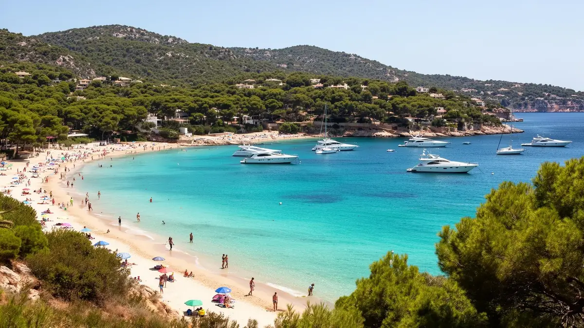Bucht von Santa Ponsa mit türkisem Wasser